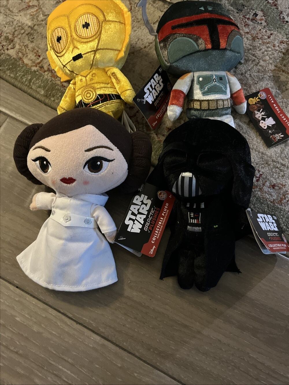 Lot Of 4 Star Wars Galactic Plushies